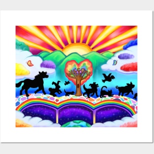 Pets Arrival at the Rainbow Bridge Posters and Art